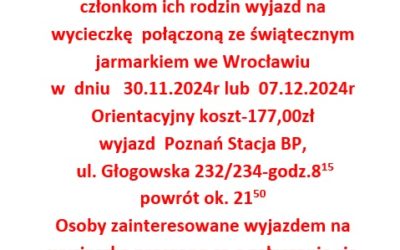 Wycieczka na Wrocławski Jarmark Bożonarodzeniowy 2024