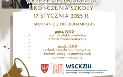 Wręczenie świadectw ukończenia szkoły.