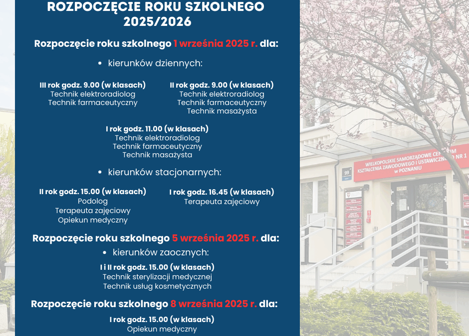 ROZPOCZĘCIE ROKU SZKOLNEGO 2025/2026