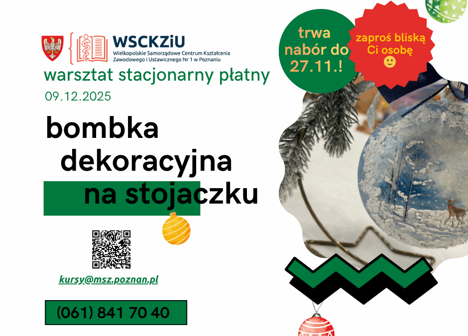 KURS STACJONARNY – WARSZTATY Z TWORZENIA BOMBEK ŚWIĄTECZNYCH