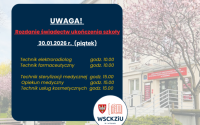 Rozdanie świadectw ukończenia szkoły.