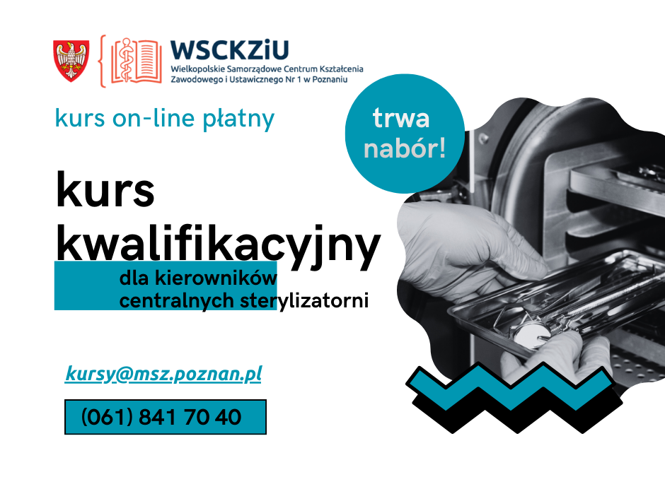 KURS KWALIFIKACYJNY DLA KIEROWNIKÓW CENTRALNYCH STERYLIZATORNI 2026