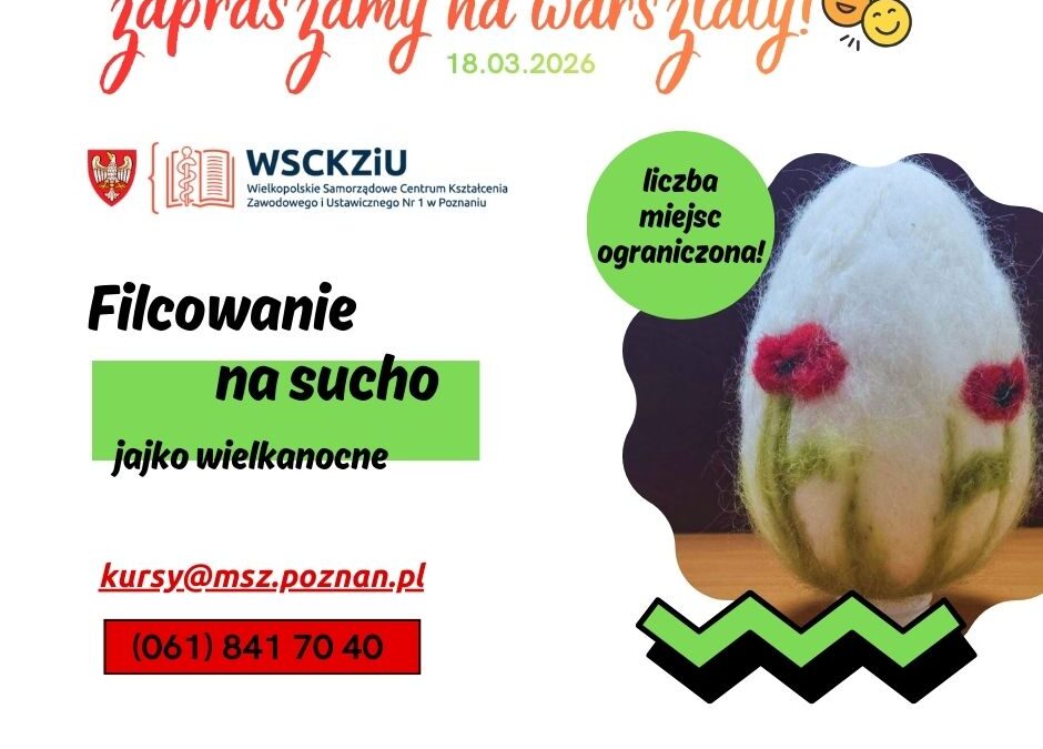 ZAPRASZAMY NA WARSZTATY! 😊