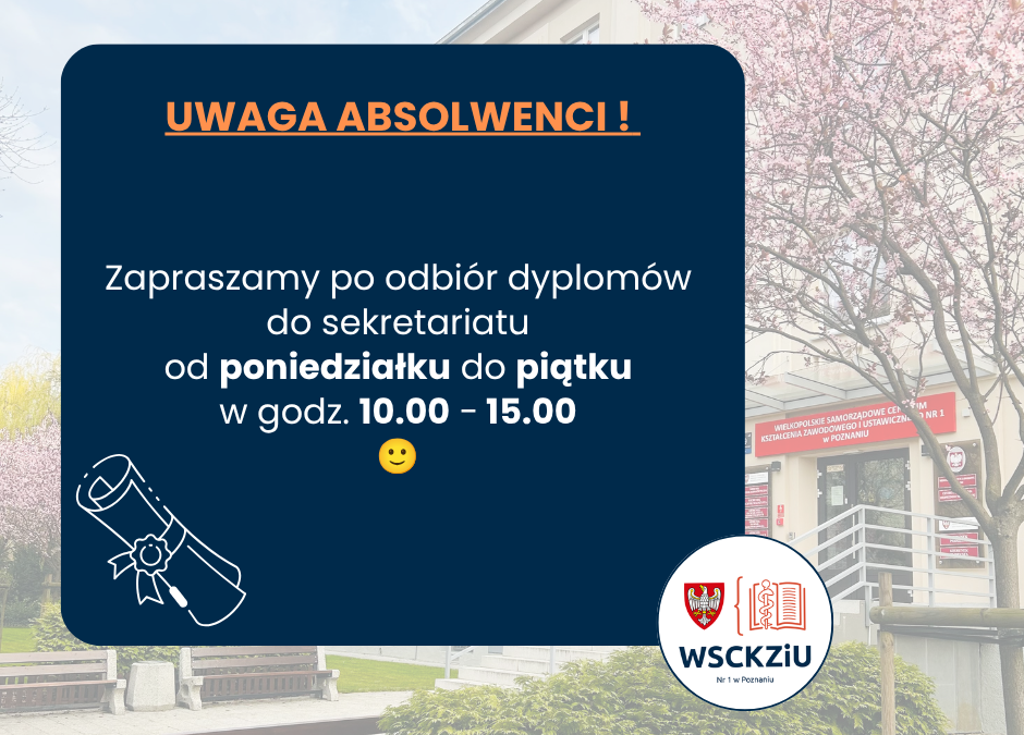 Odbiór dyplomów.