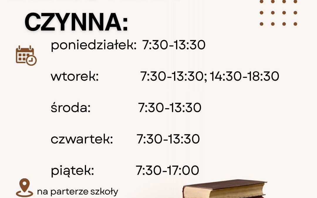 Godziny otwarcia biblioteki
